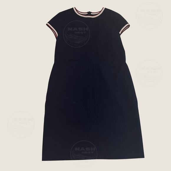 Brooks Brothers Dresses & Skirts - Brooks Brothers 14P Navy Sheath Dress | Contrast Trim, Stretch, Career NWOT